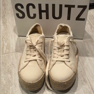 Schutz Luana Espadrille Platform Sneakers size 7.